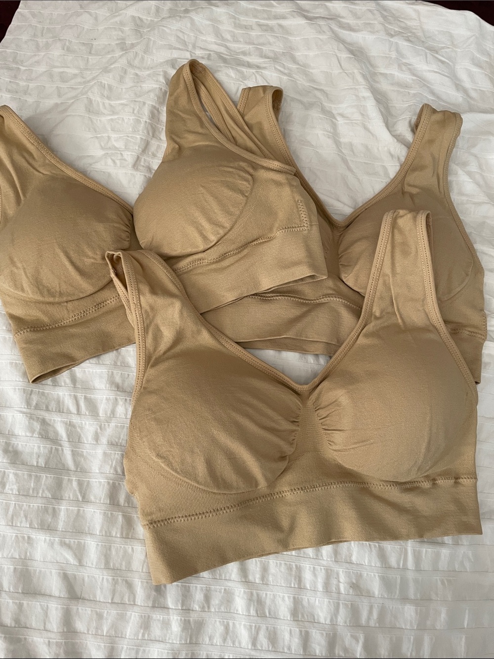Lot of 3 Padded Pull On Bras